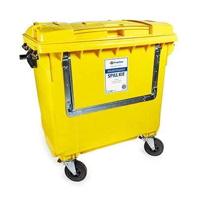 600 Ltr Maintenance Spill Kit - 4 Wheeled Bin Drop Front | Lekavarnarsett / Uppsogssett