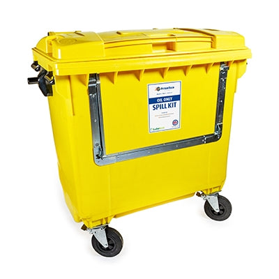 600 Ltr Oil Only Spill Kit - 4 Wheeled Bin Drop Front | Lekavarnarsett / Uppsogssett