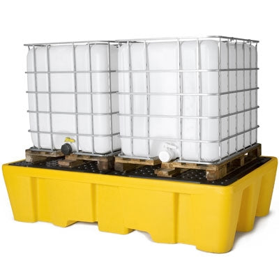 Double IBC Polyethylene Spill Pallet with grating | Lekalokun