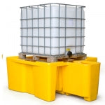 Single IBC Polyethylene Spill Pallet with dispensing well | Lekalokun