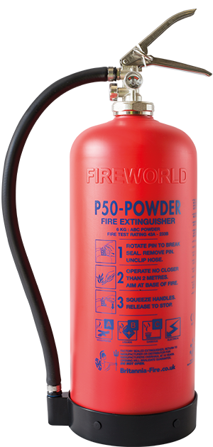 P-50 6kg ABC duftslökkvitæki - 10 ára þjónustufrí slökkvitæki