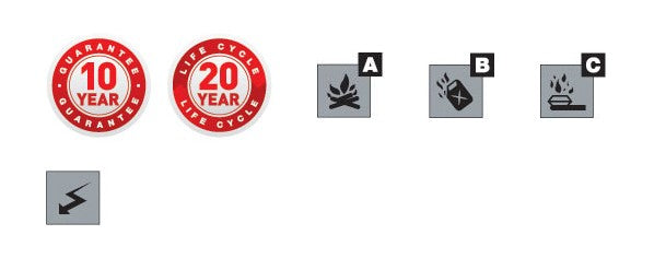 P-50 2kg ABC duftslökkvitæki - 10 ára þjónustufrí slökkvitæki