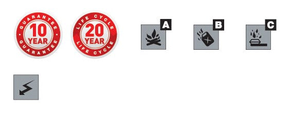 P-50 9kg ABC duftslökkvitæki - 10 ára þjónustufrí slökkvitæki