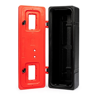 Fire extinguisher break-glass box 830 x 310 x 265mm | Efnavörgeymslur Stærri/úr stáli