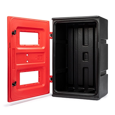 Fire extinguisher break-glass box 850 x 565 x 375mm | Skápar og standar fyrir slökkvitæki