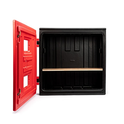 Fire extinguisher break-glass box 900 x 930 x 420mm | Efnavörgeymslur Stærri/úr stáli