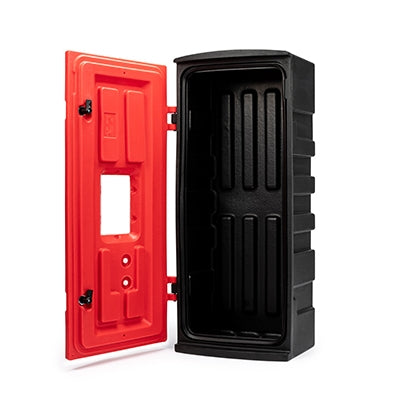 Fire extinguisher break-glass box 950 x 425 x 280mm | Efnavörgeymslur Stærri/úr stáli