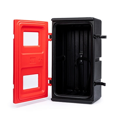 Fire extinguisher box front loader 730 x 435 x 290mm | Efnavörgeymslur Stærri/úr stáli