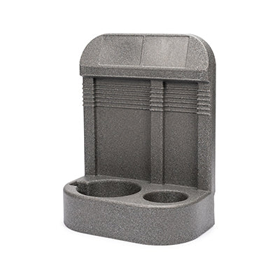 Fire extinguisher stand double 620 x 480 x 270mm Grey | Efnavörgeymslur Stærri/úr stáli