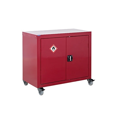 Flammable Liquid Mobile Cupboard - Inc. 1 Shelf - (h) 840mm | Efnavöruskápar
