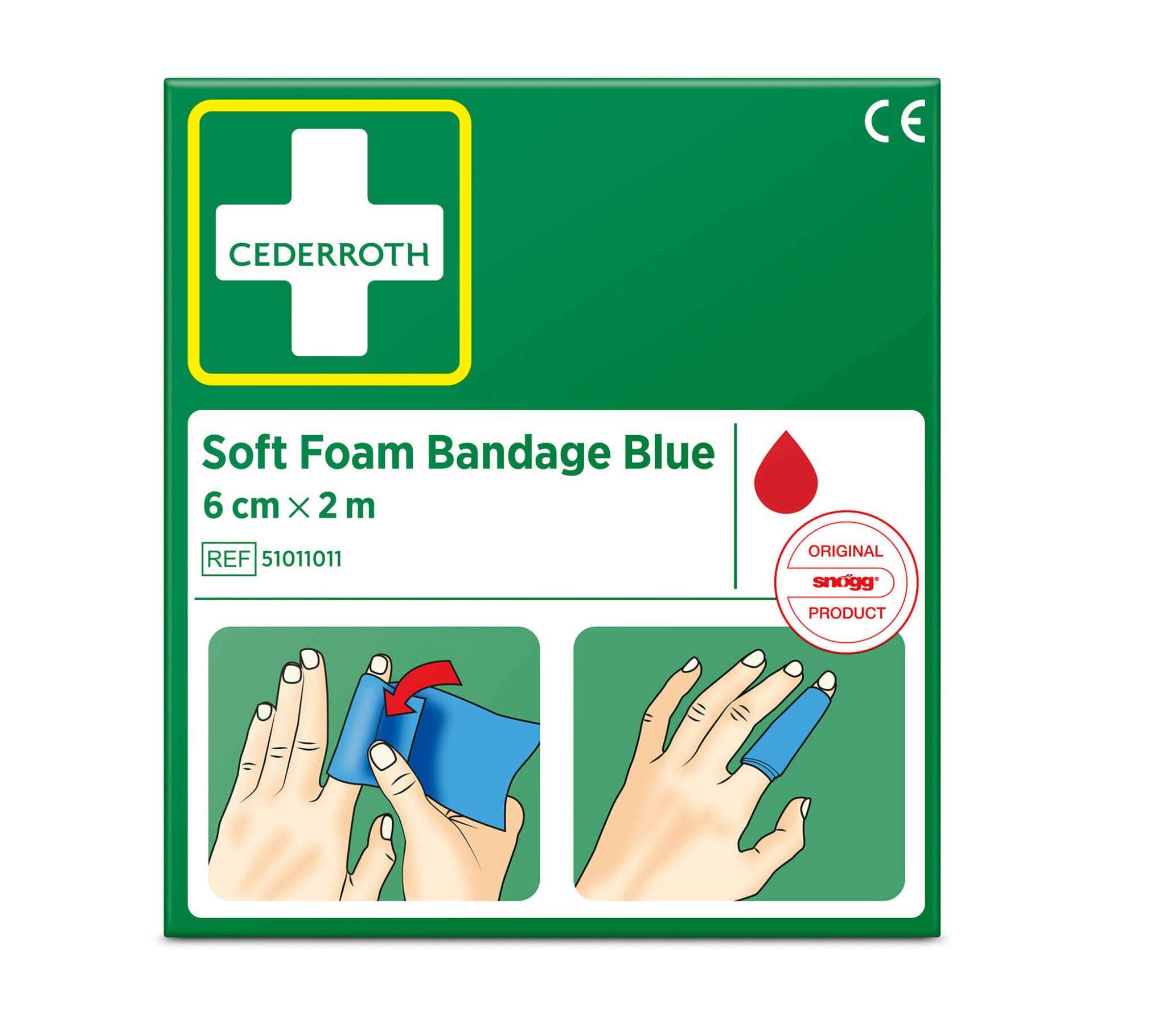 Blár sjálflímandi plástur 6cm x 2m