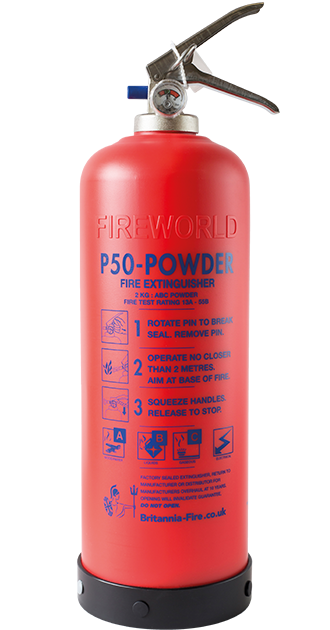 P-50 2kg ABC duftslökkvitæki - 10 ára þjónustufrí slökkvitæki