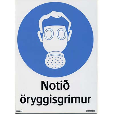 Notið öryggisgrímu A4