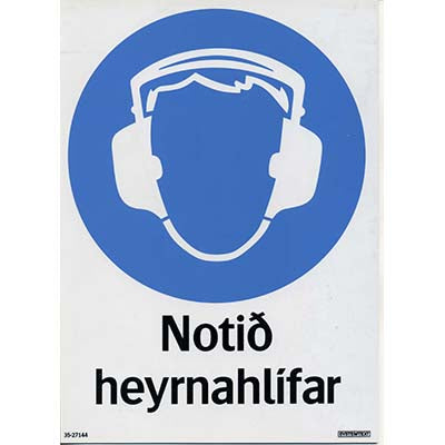 Notið heyrnahlífar A4